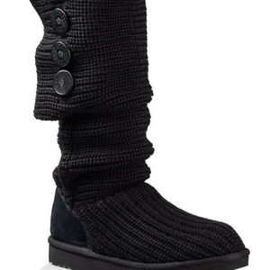 UGG® Classic Cardy Button Detailed Knit Boots